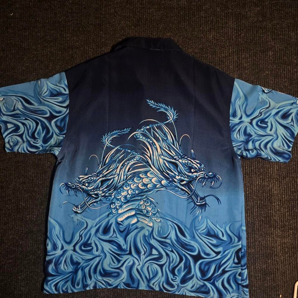 All over print Dragon button up by Chite Apperal - image 4